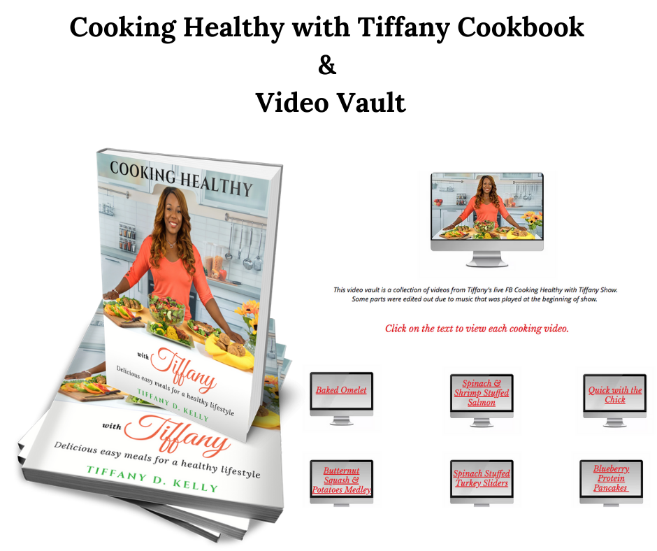 Cooking Healthy with Tiffany Cookbook & Video Bundle w/FREE Shipping